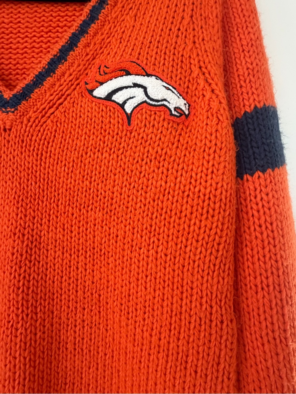 Touch by Alyssa Milano Denver Broncos V-Neck Knit Sweater - Picture 3 of 5